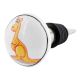 Orange Kangaroo Ceramic Flat Wine Bottle Stopper